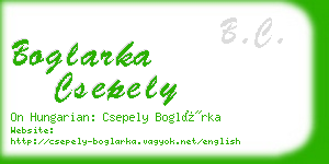 boglarka csepely business card